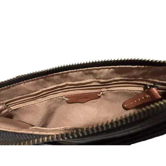 The Sak Black Leather Crossbody Bag Purse Studded Adjustable Removable Strap - Picture 5 of 13